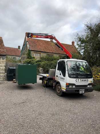 Domestic oil tank removal on the CT Tanks van