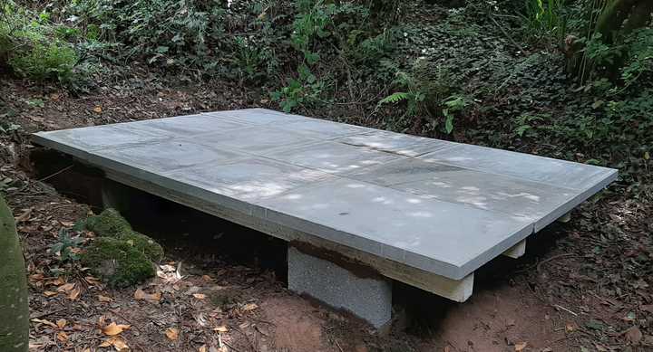 new paved oil tank base
