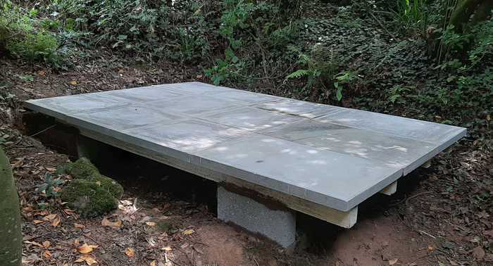 new paved oil tank base