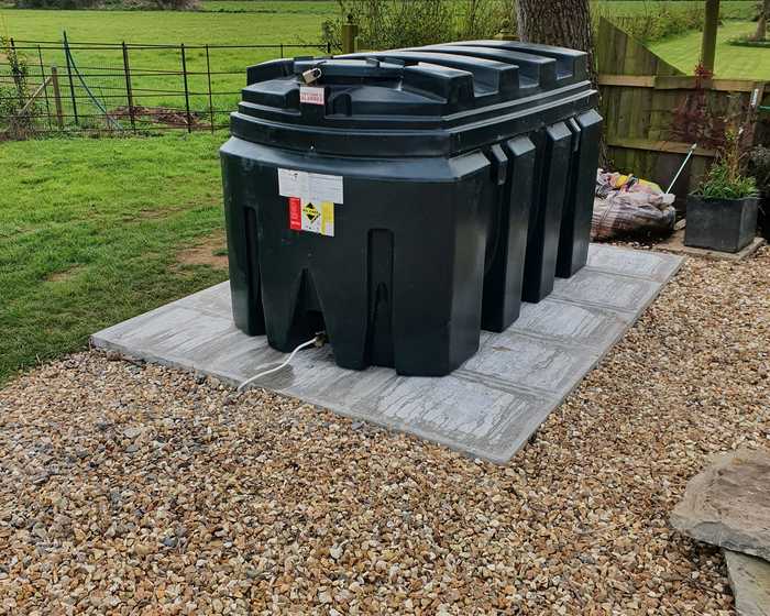 new oil tank in rural location