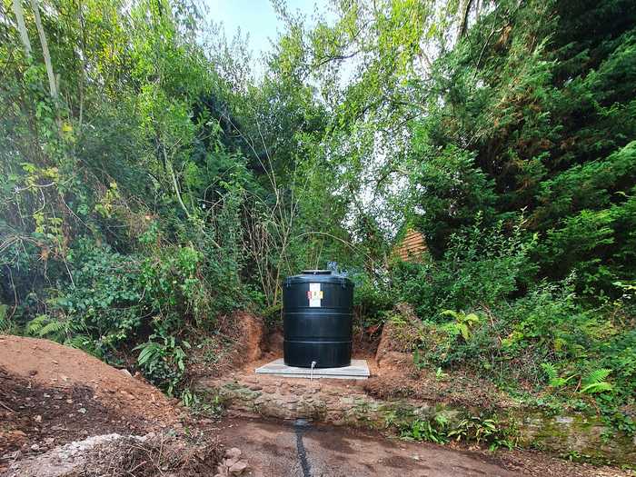 oil tank on slab base