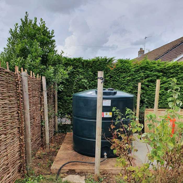 oil tank in the garden oil tank in the garden